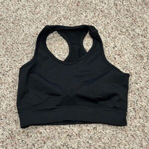 Alphalete Black Racerback Seamless Sports Bra